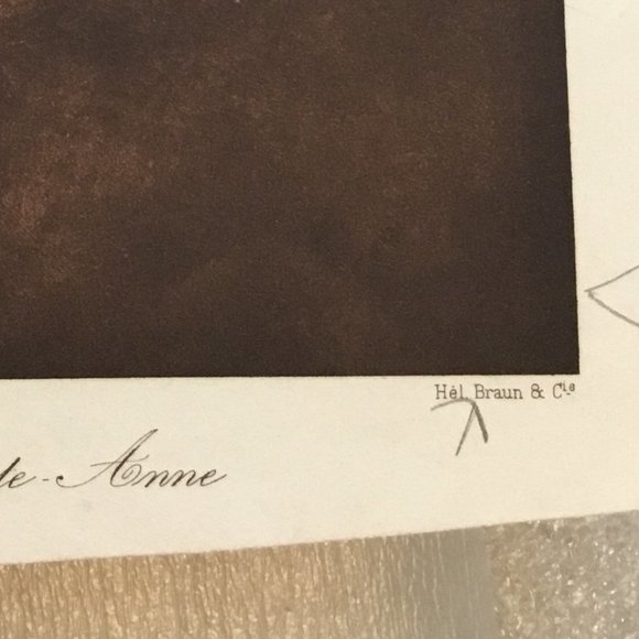 Antique Hel Braun & Cie framed print of Sainte Anne by Leonardo De Vinci - Picture 9 of 9